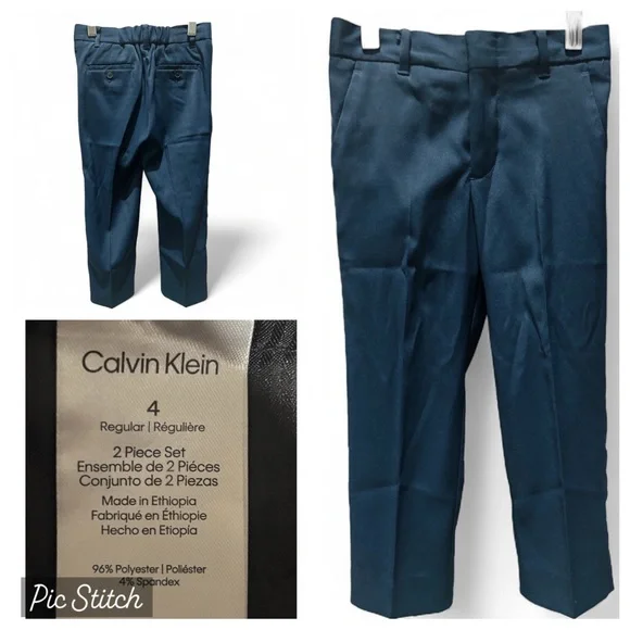 Calvin Klein Boys Size 4 Navy Blue Suit - Picture 4 of 6